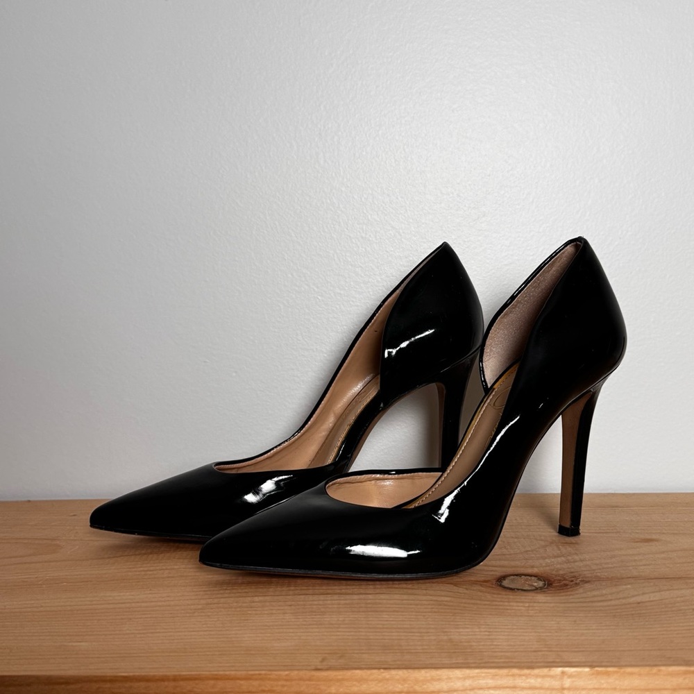 Jessica Simpson Shiny Black Stilettos
